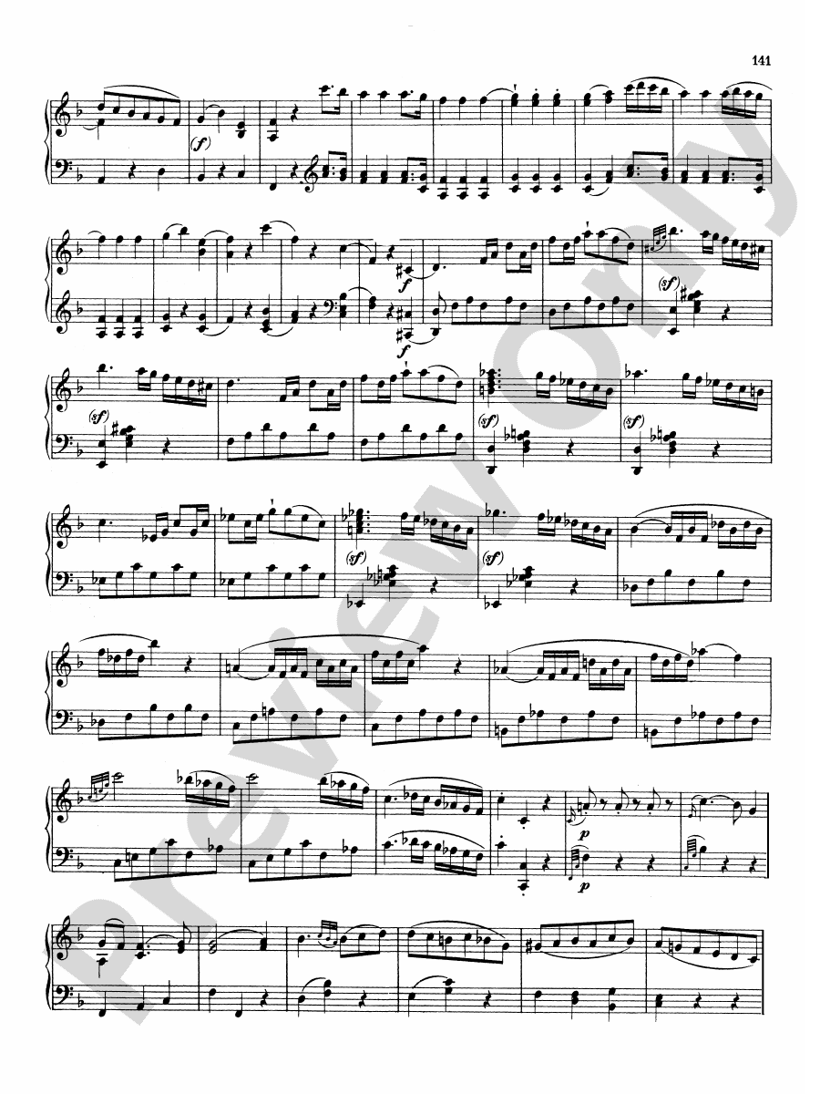 Mozart Sonatas (Urtext) Sonata in F Major, K. 332 Part Digital