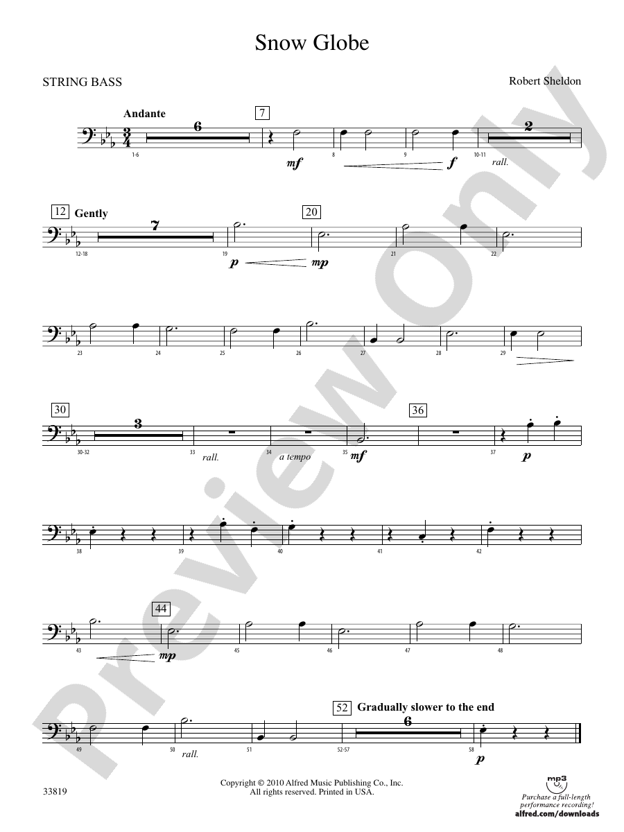 Snow Globe (wp) String Bass (wp) String Bass World Part Digital