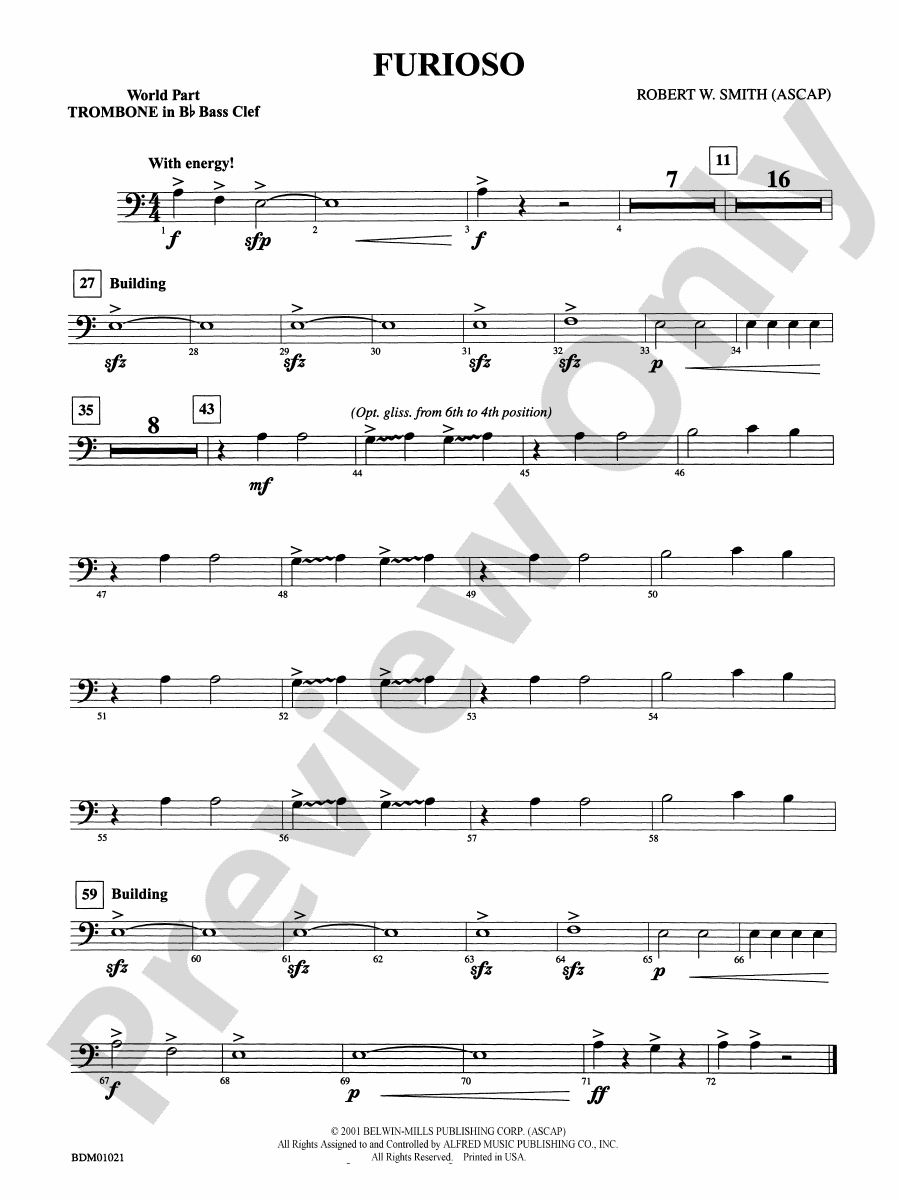 Furioso (wp) 1st Bflat Trombone B.C. (wp) 1st Bflat Trombone B.C