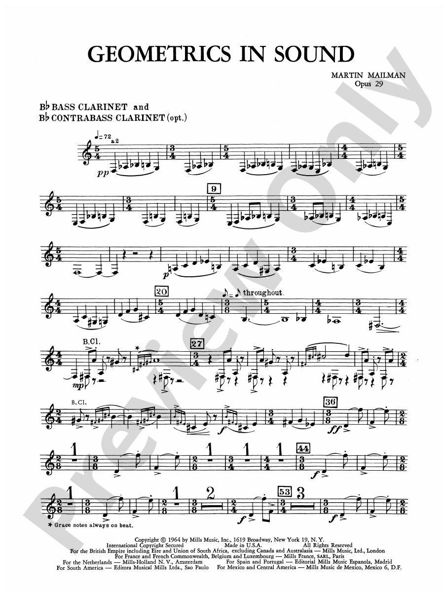 Geometrics in Sound, Op. 29 Bflat Bass Bflat Bass