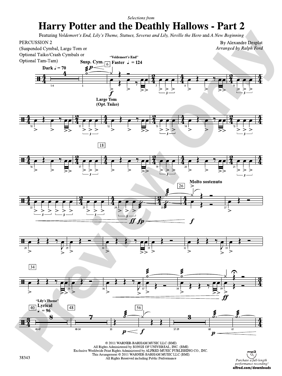 Harry Potter and the Deathly Hallows, Part 2, Selections from 2nd