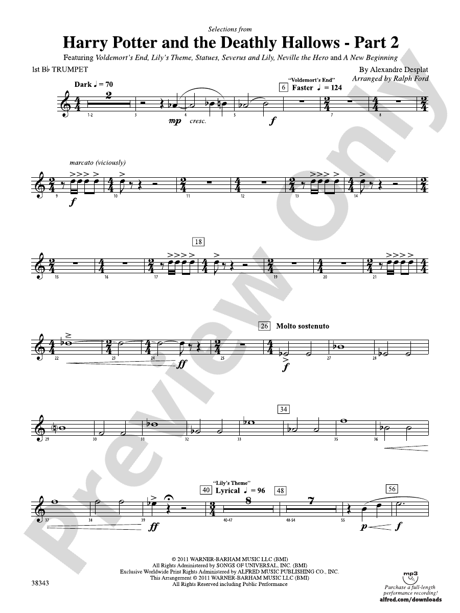 Harry Potter and the Deathly Hallows, Part 2, Selections from 1st B