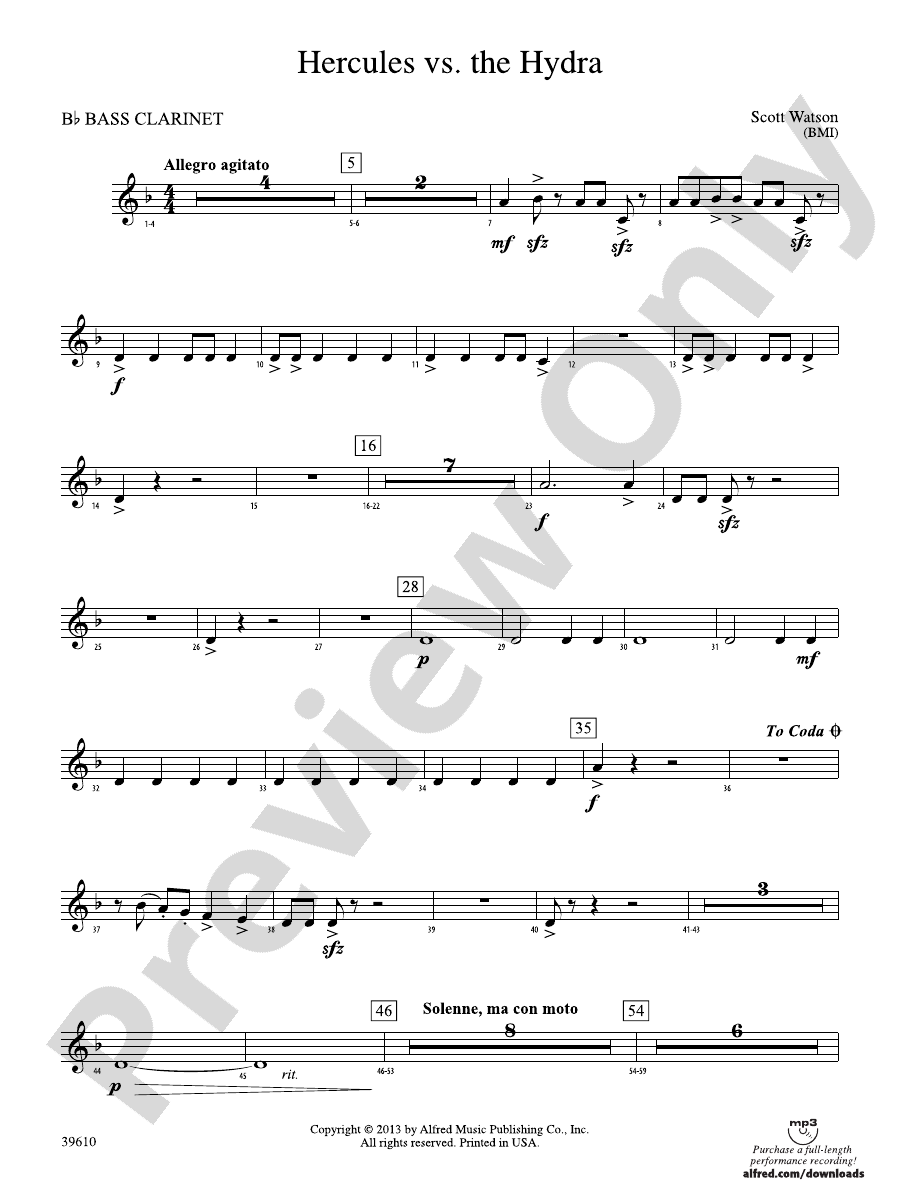 Hercules vs. the Hydra Bflat Bass Bflat Bass Part