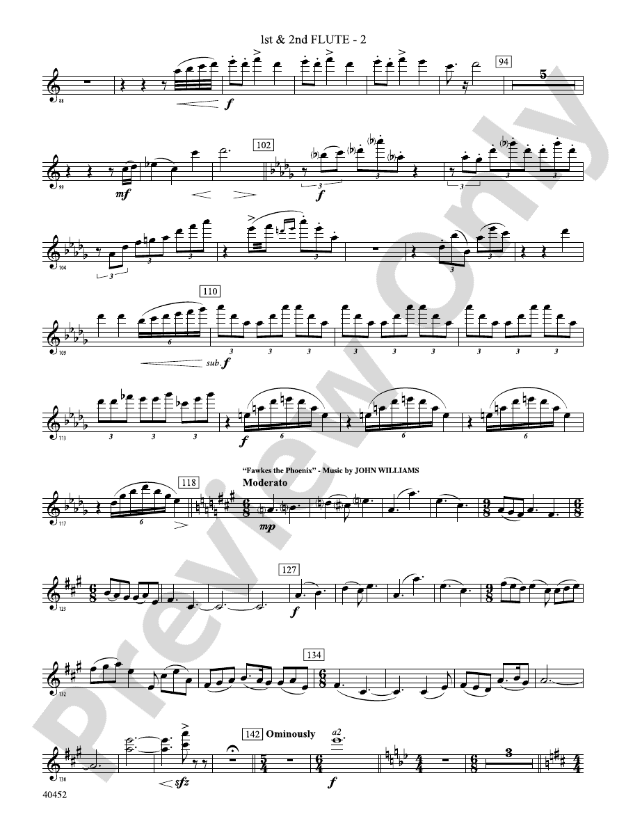 The Complete Harry Potter: Flute: Flute Part - Digital Sheet Music Download