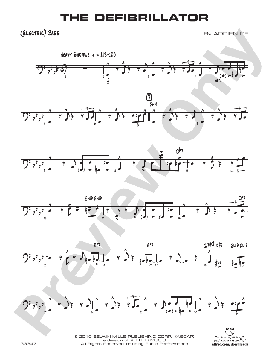 The Defibrillator String Bass String Bass Part Digital Sheet Music Download