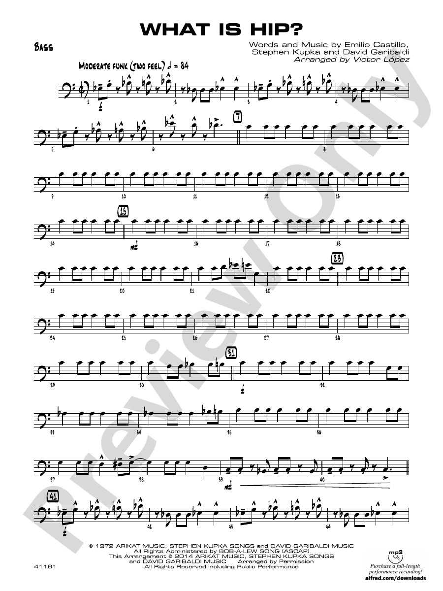What Is Hip String Bass String Bass Part Digital Sheet Music Download