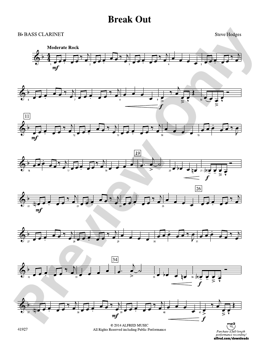 Break Out Bflat Bass Bflat Bass Part Digital