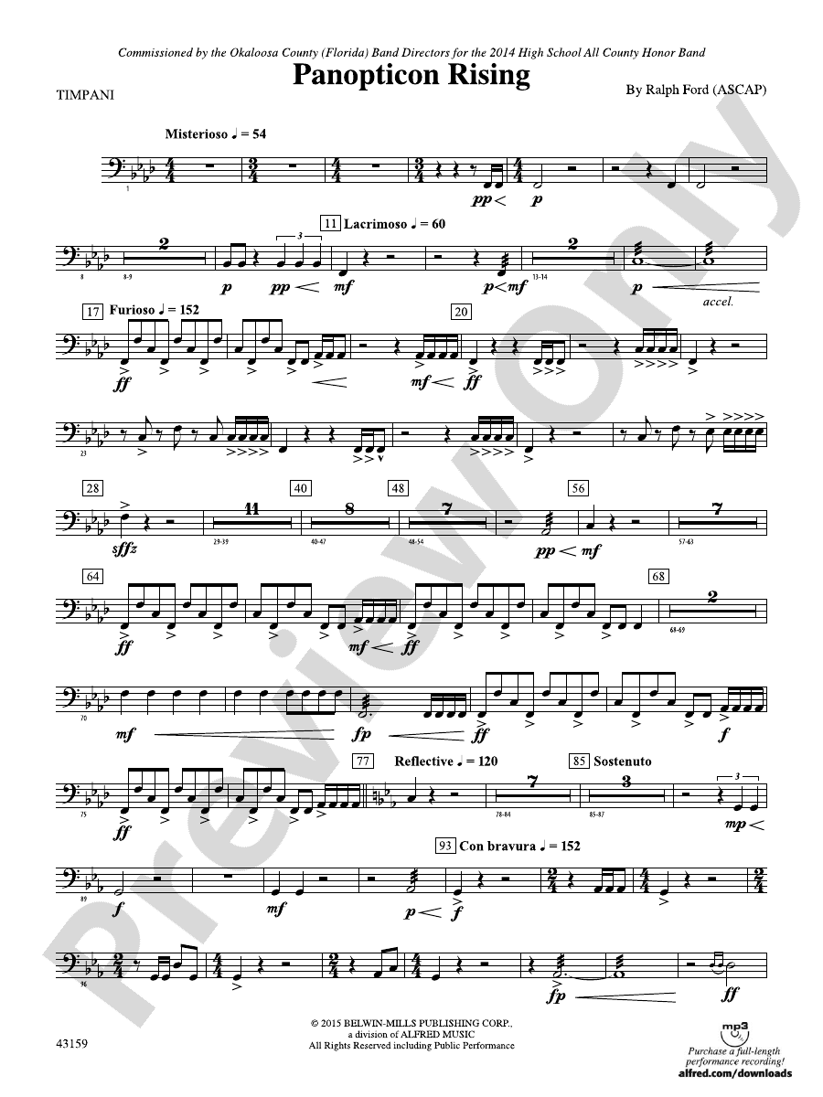 Panopticon Rising Timpani Timpani Part Digital Sheet Music Download