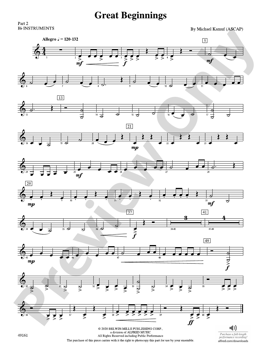 Great Beginnings: Part 2 - B-flat Instruments: Part 2 - B-flat ...