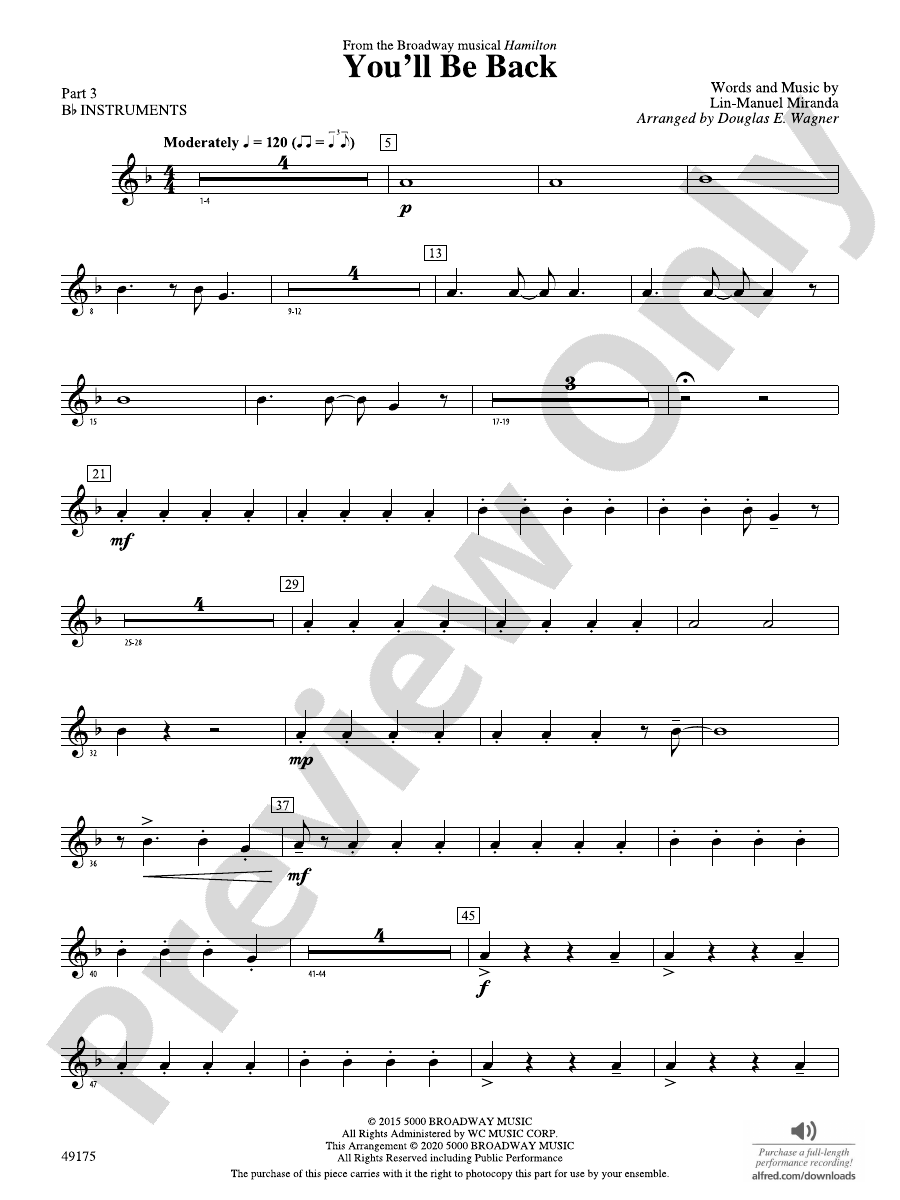 You'll Be Back: Part 3 - B-flat Instruments: Part 3 - B-flat ...