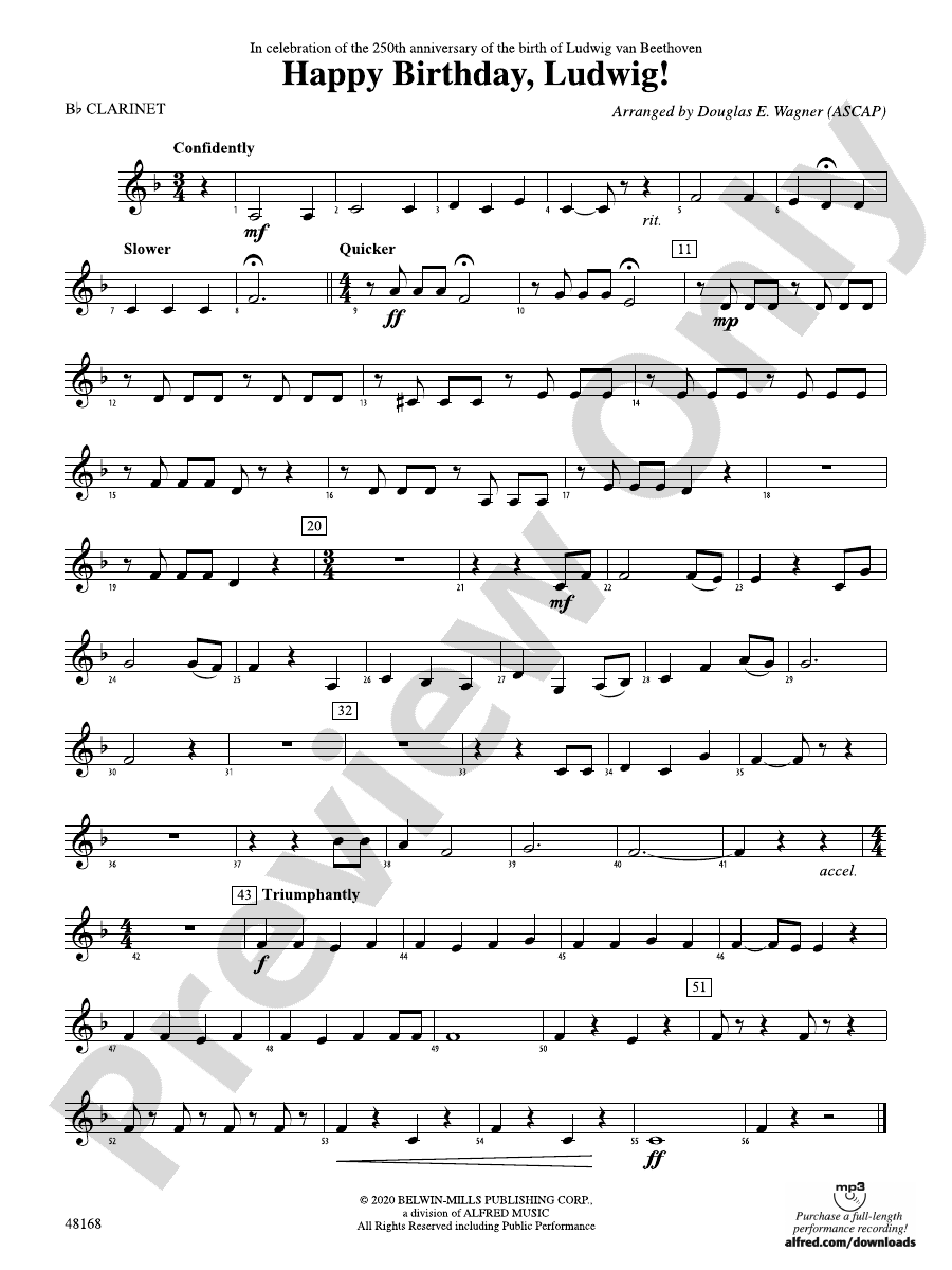 Happy Birthday, Ludwig 1st Bflat 1st Bflat Part