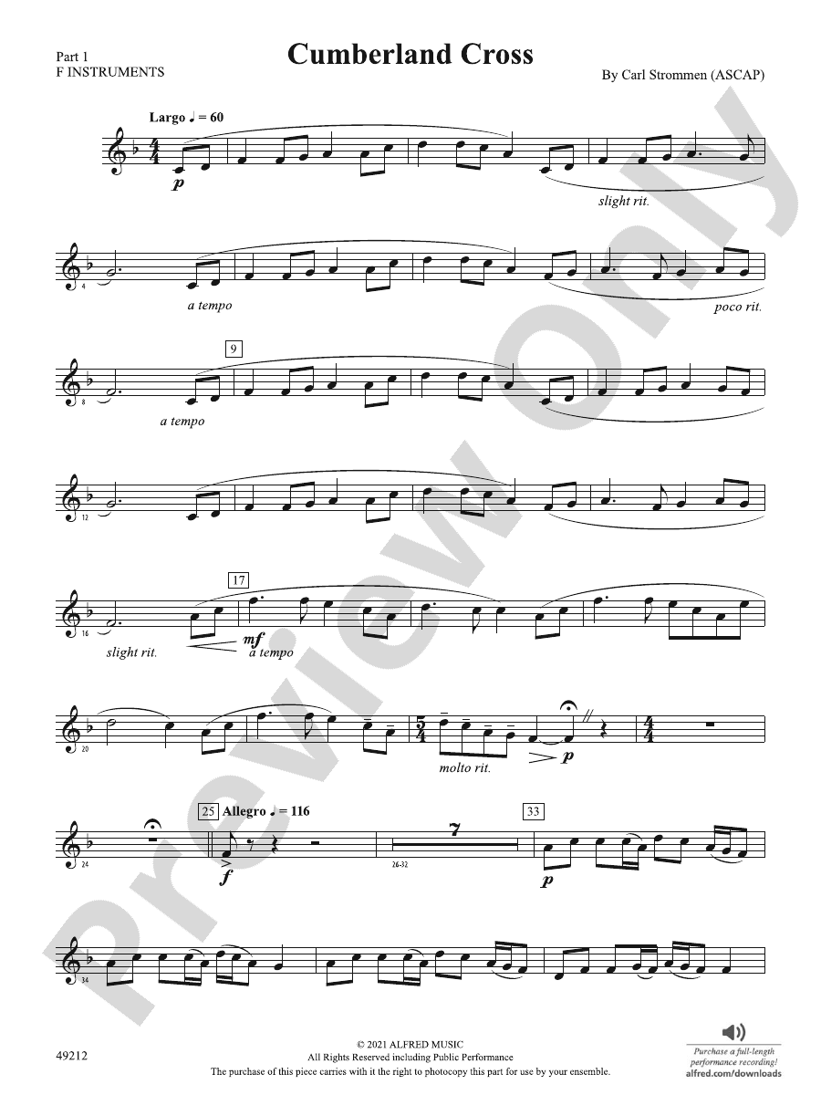 Cumberland Cross Part 1 F Instruments Part 1 F Instruments Part