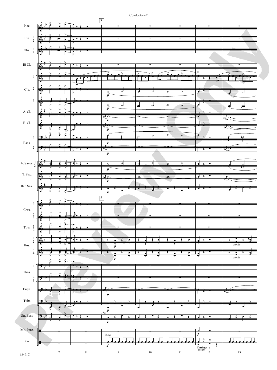 The Typewriter Concert Band Conductor Score & Parts Leroy Anderson