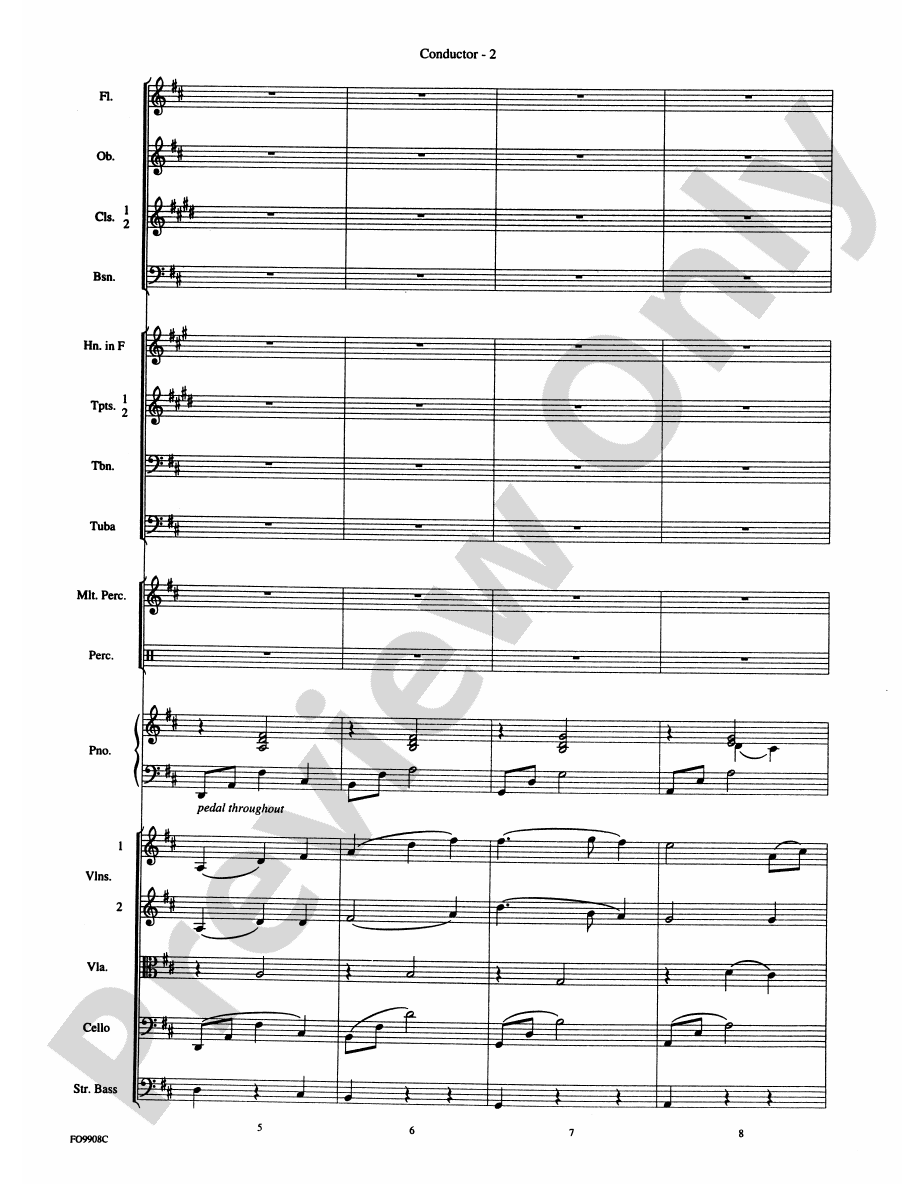 Ashokan Farewell Full Orchestra Conductor Score & Parts Jay Ungar