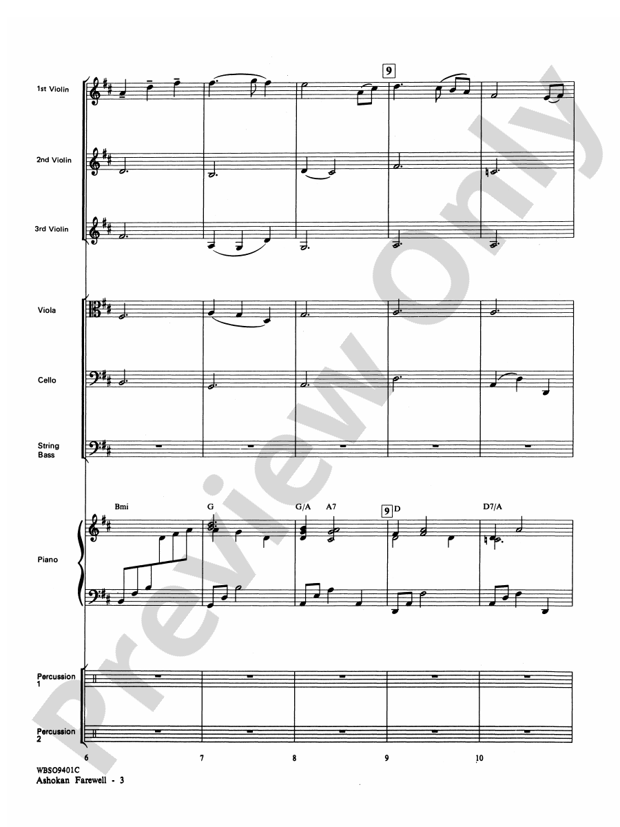 Ashokan Farewell (from "The Civil War") String Orchestra Conductor