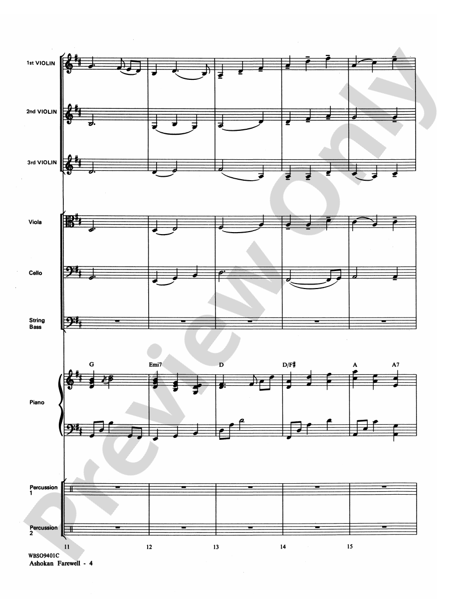 Ashokan Farewell (from "The Civil War") String Orchestra Conductor