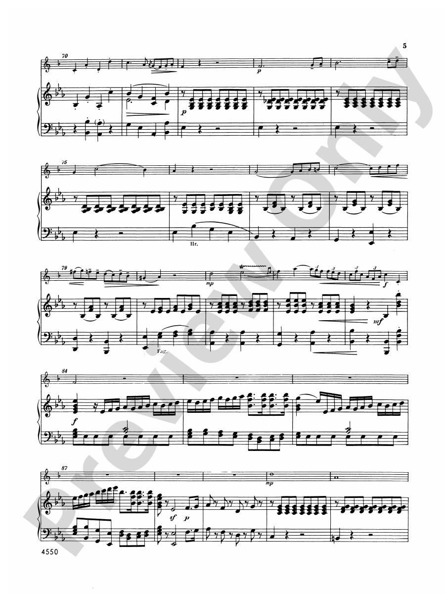 Hummel: Concerto in E flat Major: Trumpet Part(s): Johann Nepomuk ...