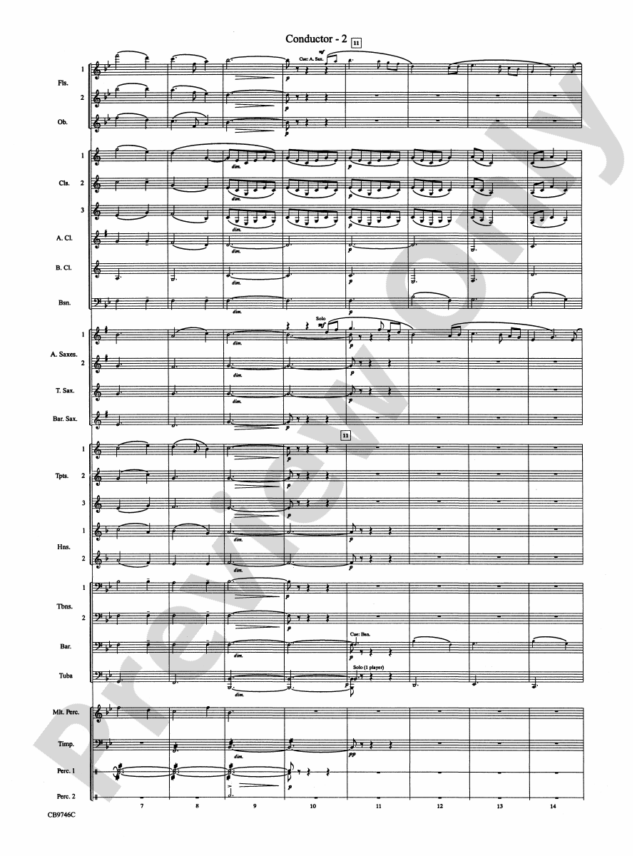 Ashokan Farewell (from The Civil War) Concert Band Conductor Score