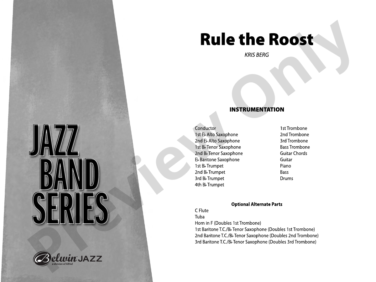 Rule the Roost Jazz Ensemble Conductor Score & Parts Kris Berg