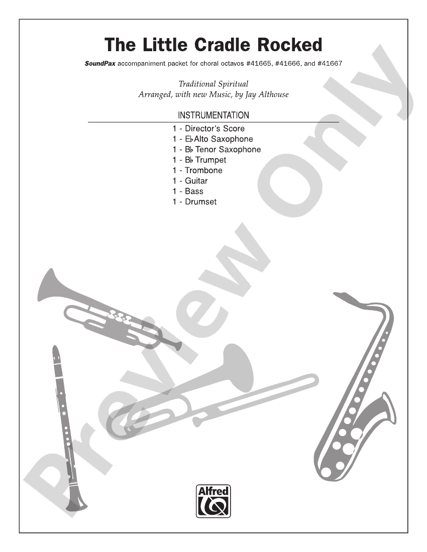 The Little Cradle Rocked Digital Sheet Music Download