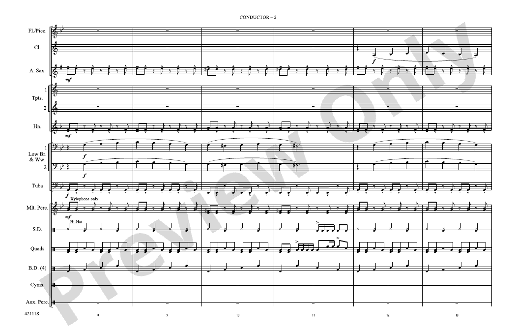 Paint It, Black Marching Band Conductor Score & Parts The Rolling