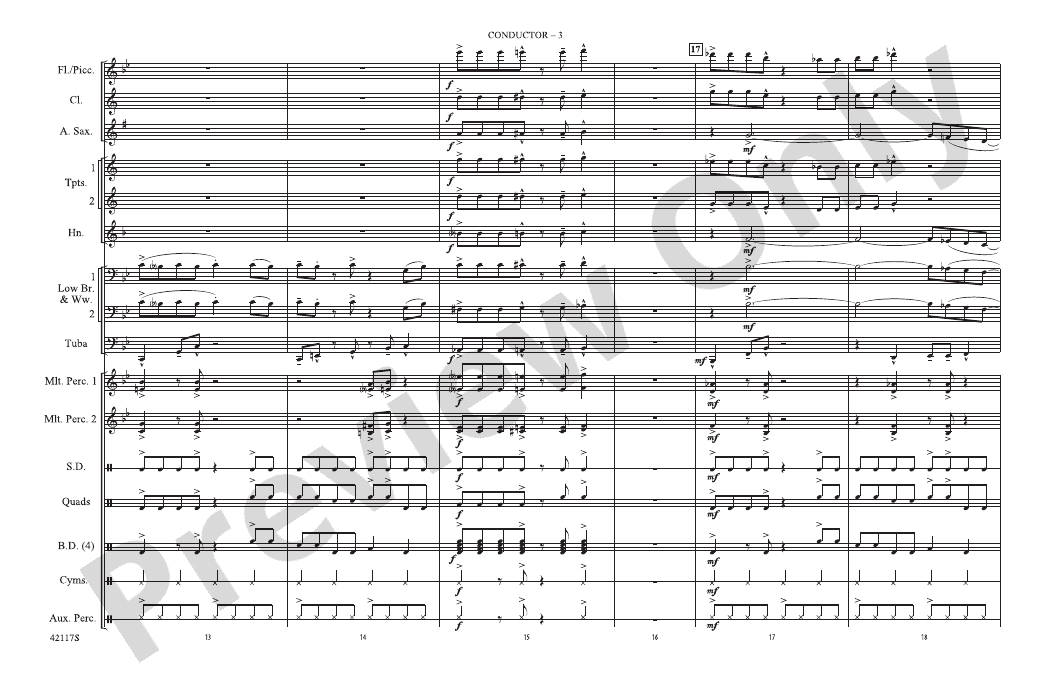 Down to the / What Is Hip? Marching Band Conductor Score