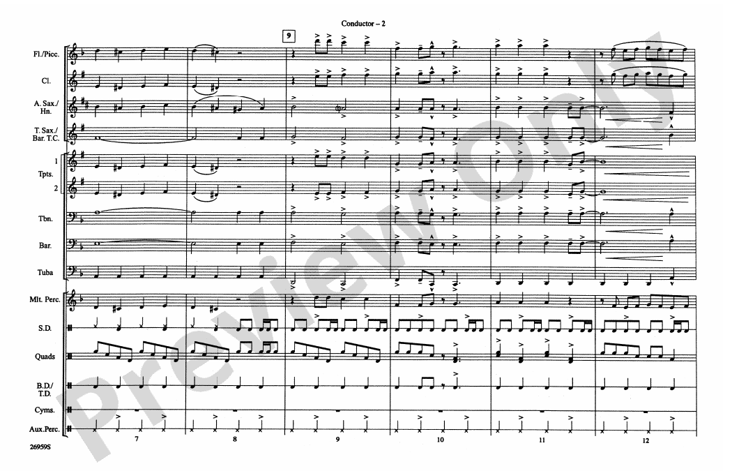 Paint It Black Marching Band Conductor Score & Parts Keith Richards