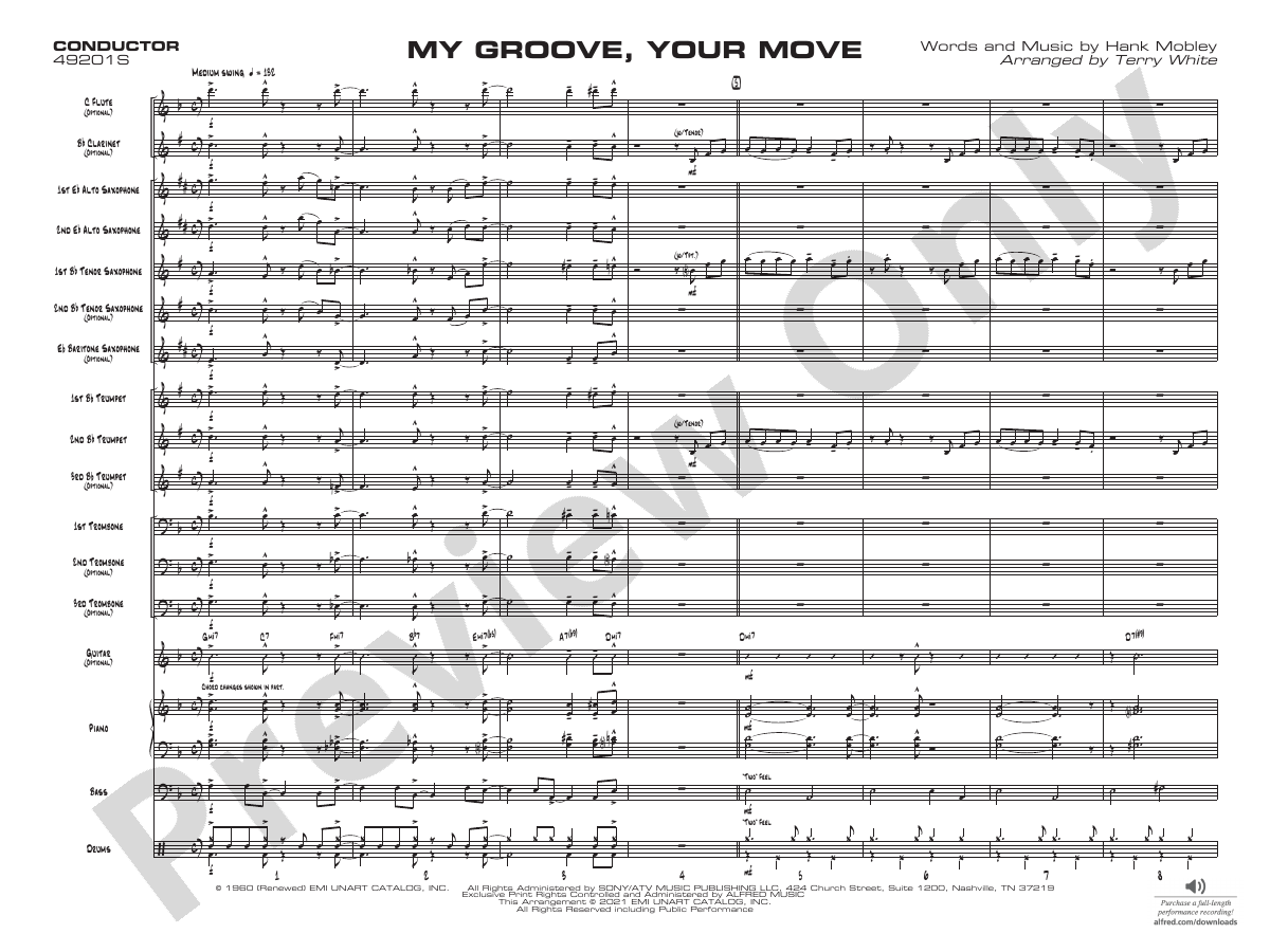 My Groove, Your Move: Jazz Ensemble Conductor Score & Parts: Hank ...