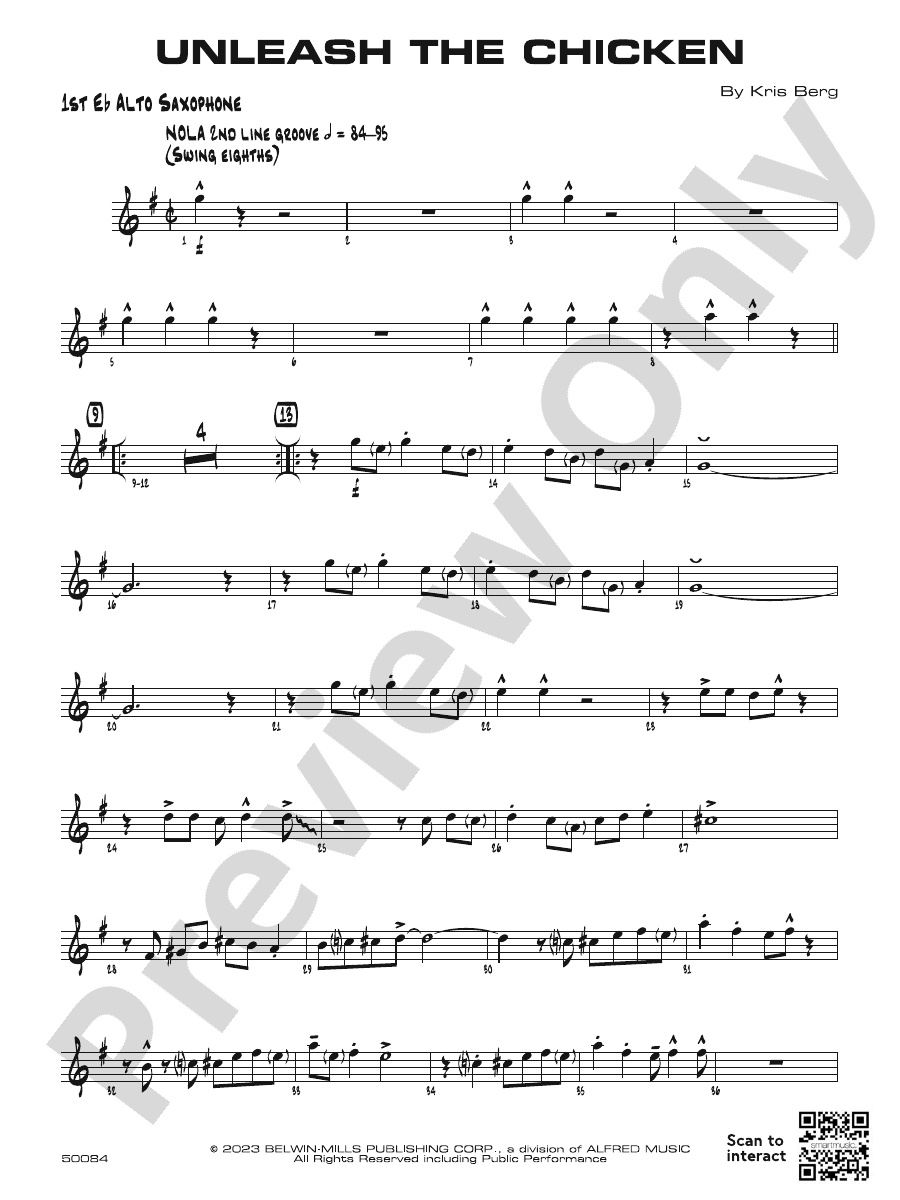 Unleash The Chicken Jyj Jazz Ensemble Conductor Score And Parts Kris