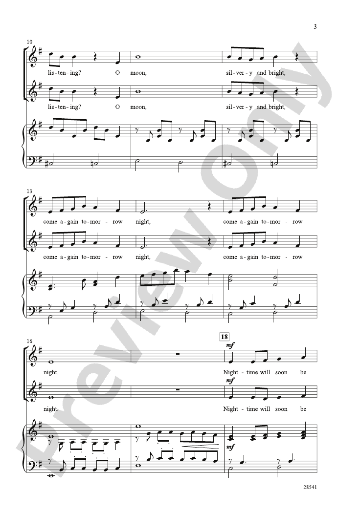 The Moon 2Part Choral Octavo Andy Beck Digital Sheet Music Download