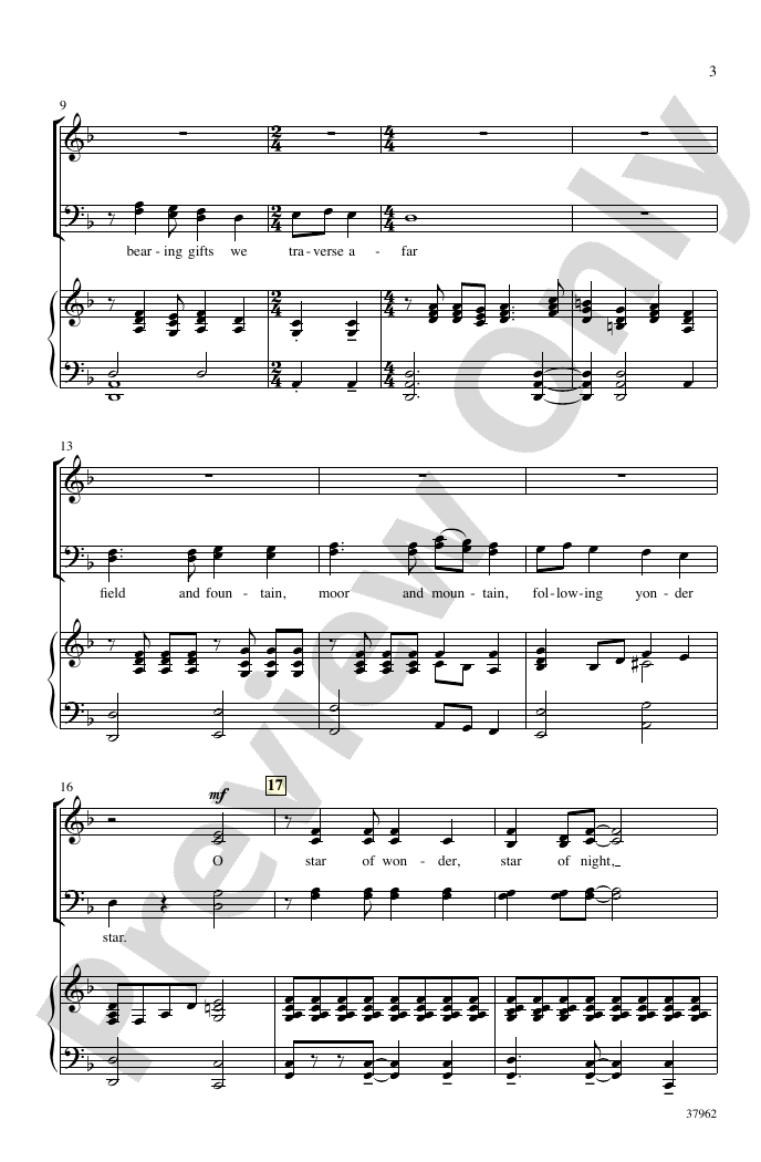 We Three Kings Satb Choral Octavo Digital Sheet Music Download 4535