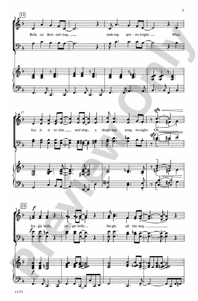 Jingle Bells SATB Choral Octavo James Pierpont Digital Sheet Music