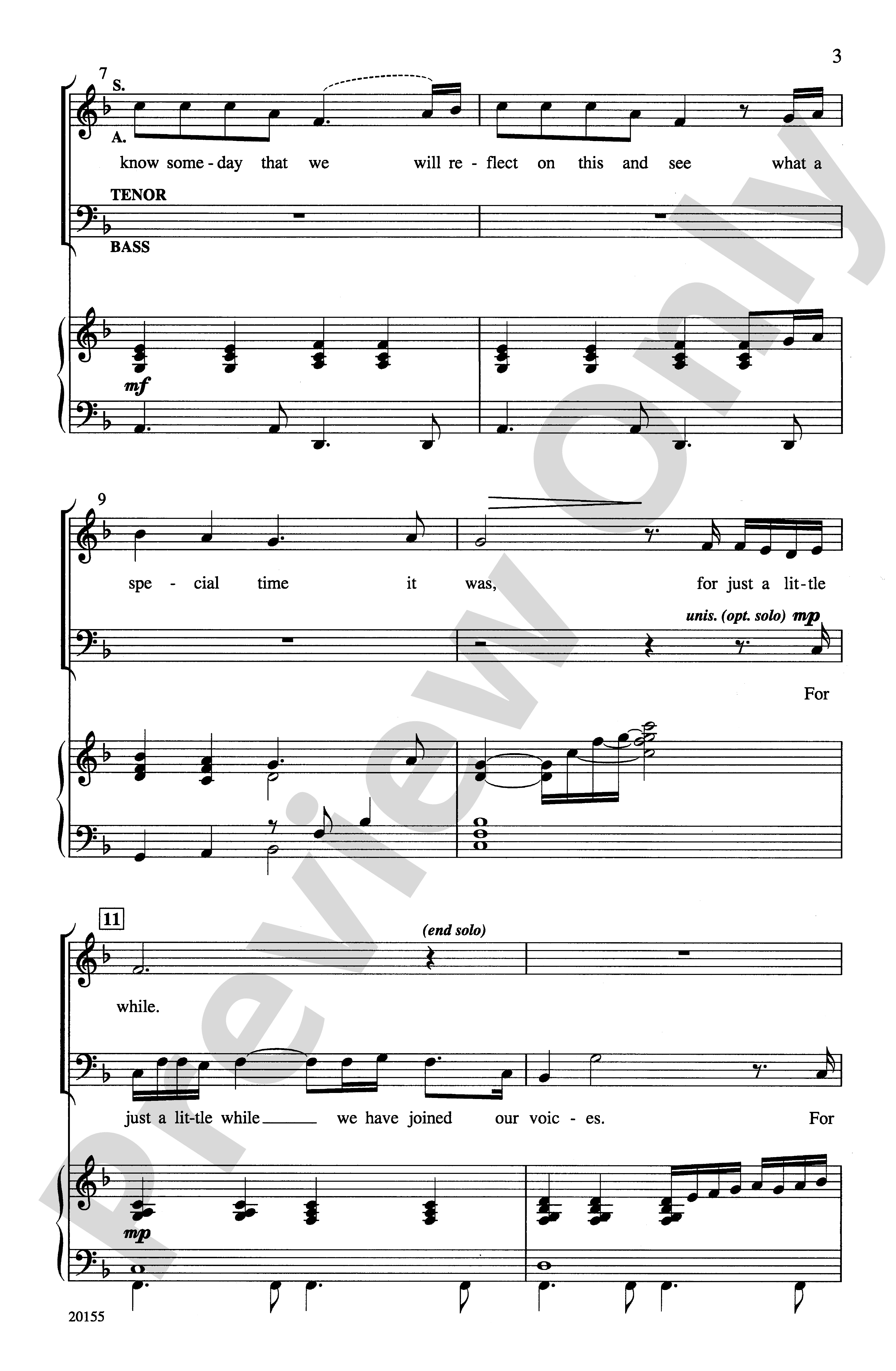 For Just A Little While Satb Choral Octavo Sally K Albrecht Digital Sheet Music Download 1933