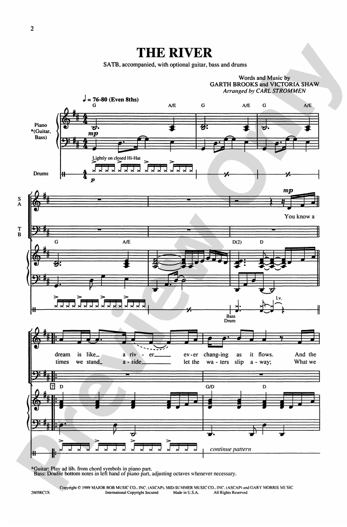 The River SATB Choral Octavo Victoria Shaw Digital Sheet Music Download