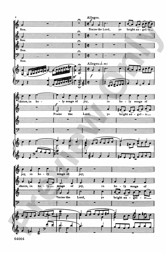 Hallelujah Chorus (Mount of Olives) SATB Choral Octavo Ludwig van