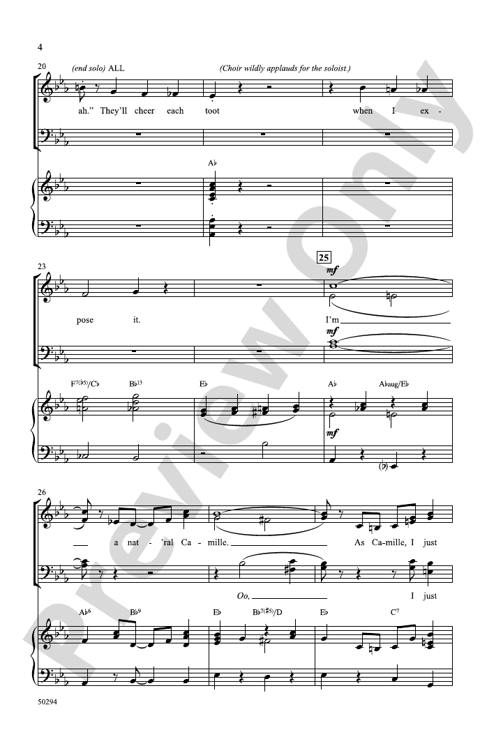 Funny Girl Highlights SATB Choral Octavo Jule Styne Digital Sheet