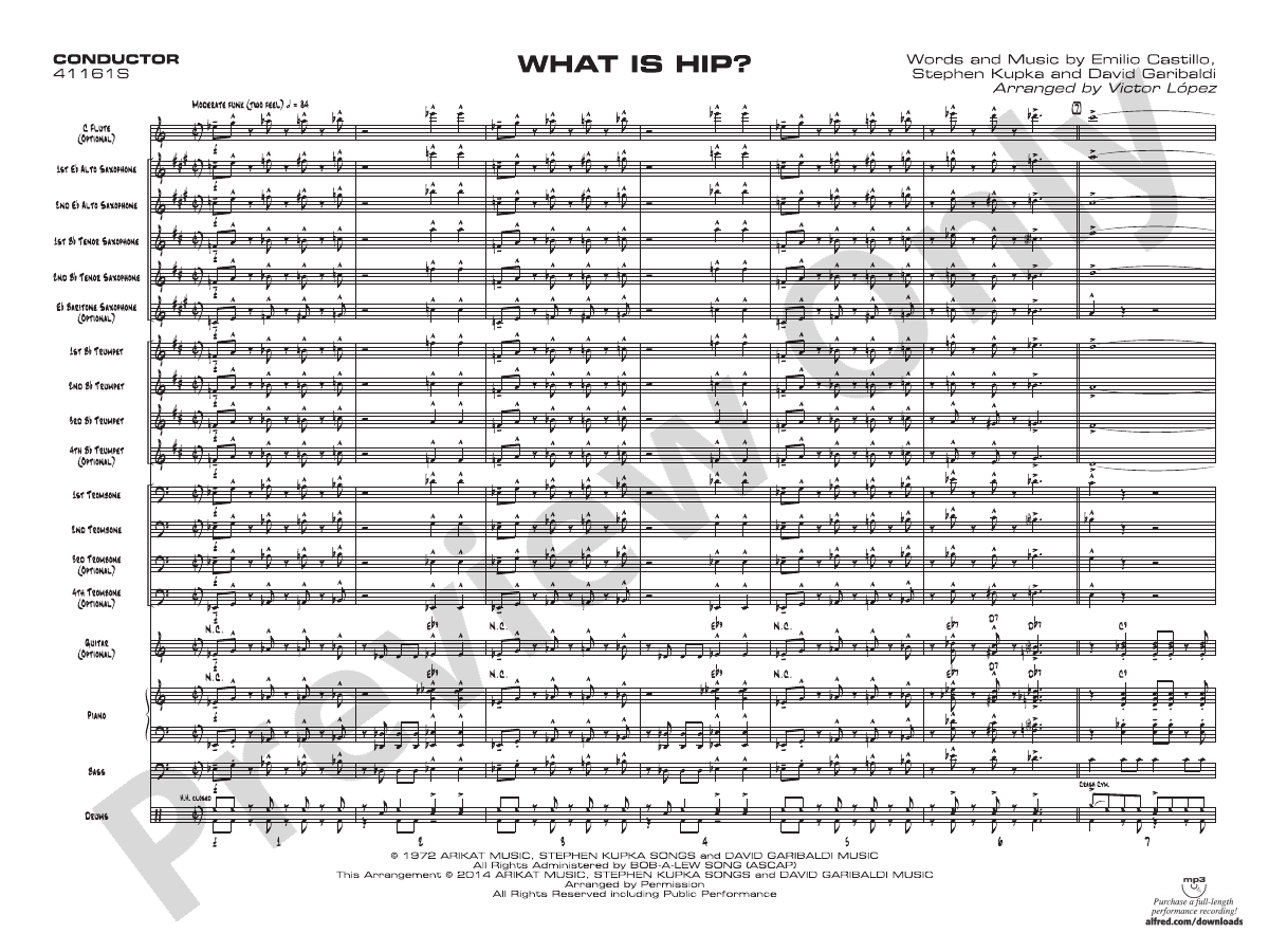 What Is Hip Score Jazz Ensemble Score Digital Sheet Music Download