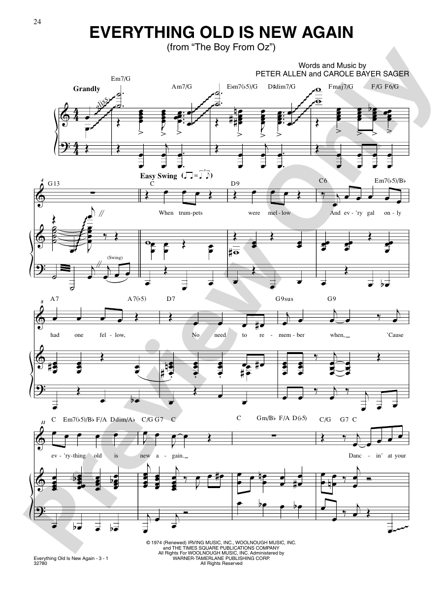 Everything Old Is New Again (From "the Boy from Oz") Voice Carole