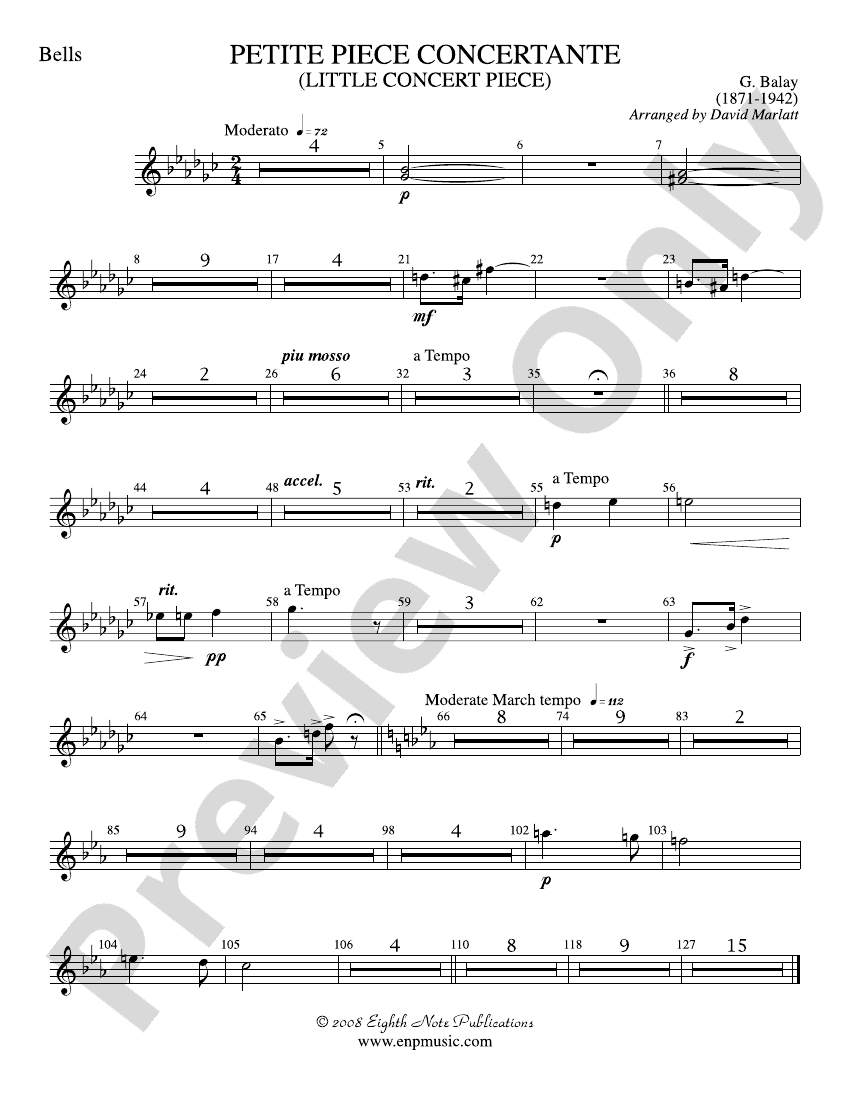 Petite Piece Concertante (Little Concert Piece) (Solo and