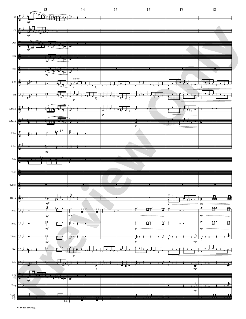 Concert Etude, Op. 49 (Solo Trumpet and Concert Band) Concert Band