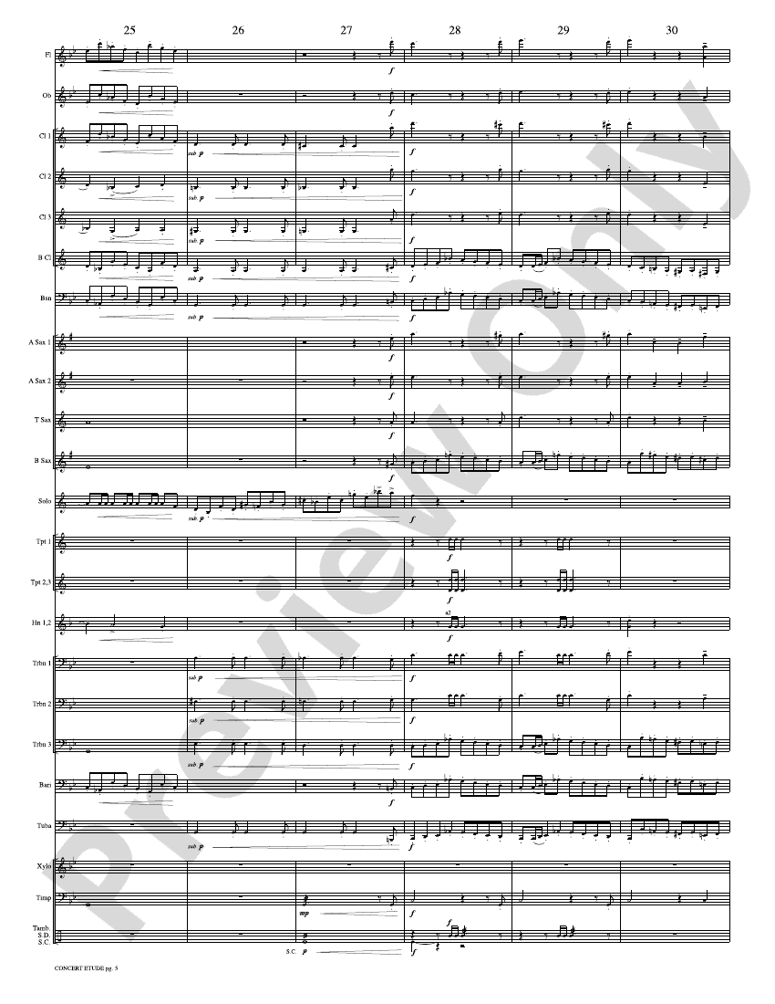 Concert Etude, Op. 49 (Solo Trumpet and Concert Band) Concert Band