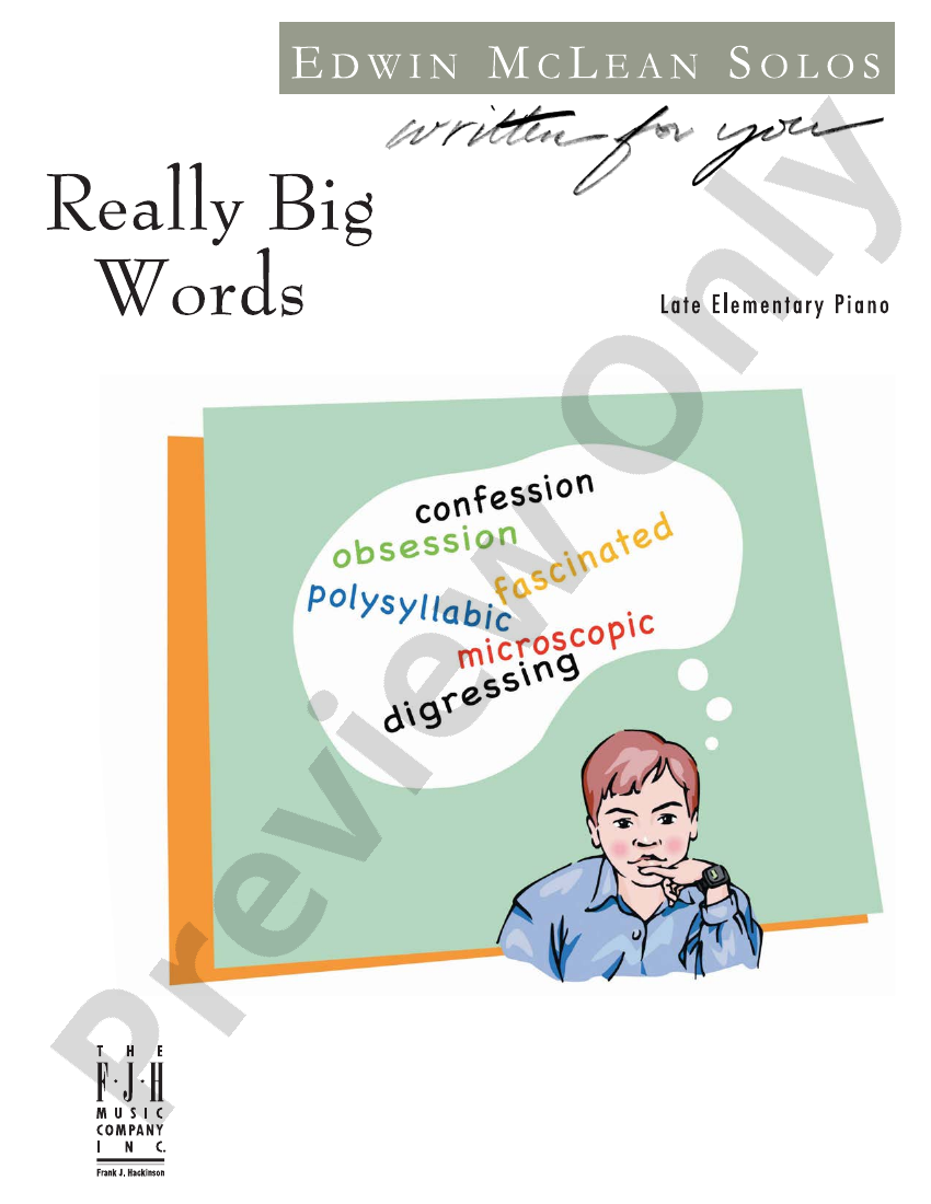 Really Big Words Piano Edwin McLean Digital Sheet Music Download really-big-words-piano-edwin-mclean-digital-sheet-music-download