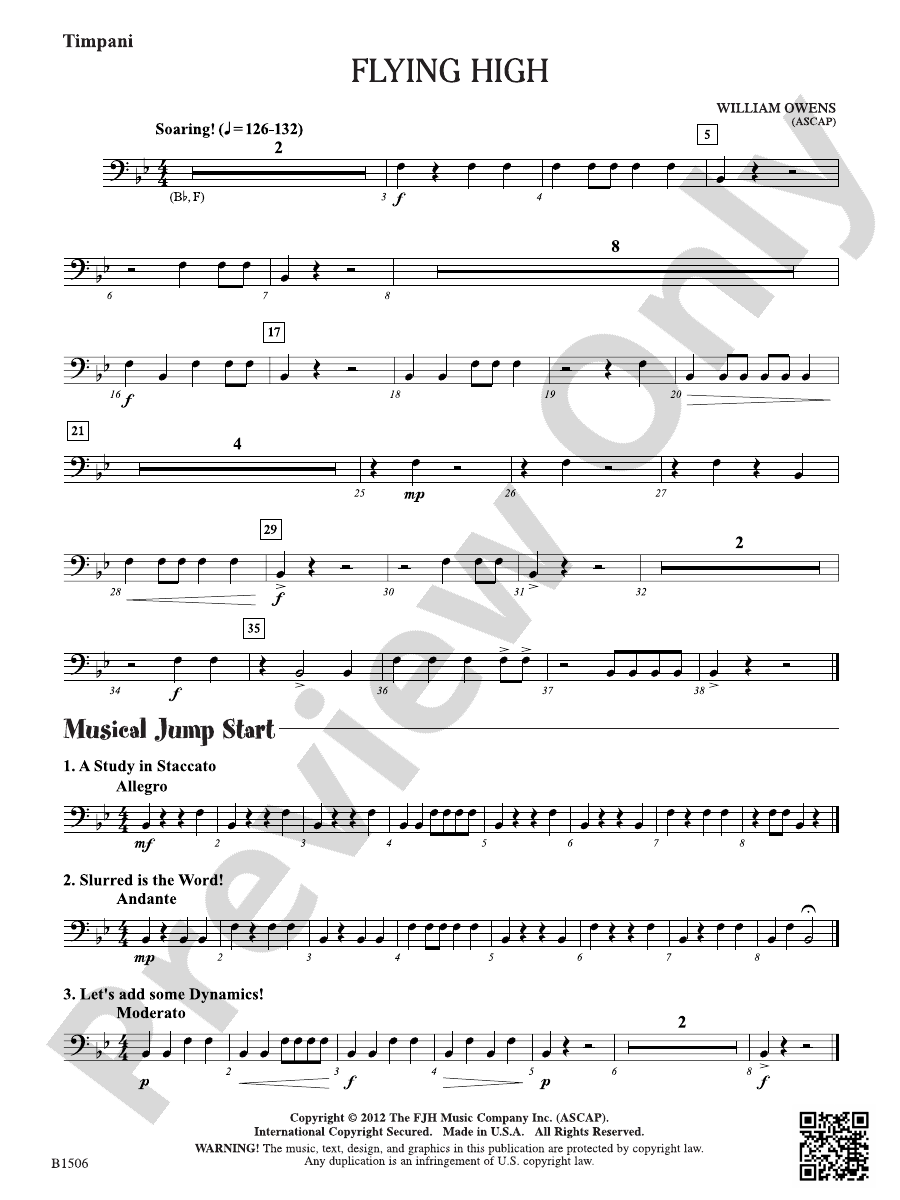 Flying High: Opt. Timpani: Opt. Timpani Part: William Owens - Digital ...