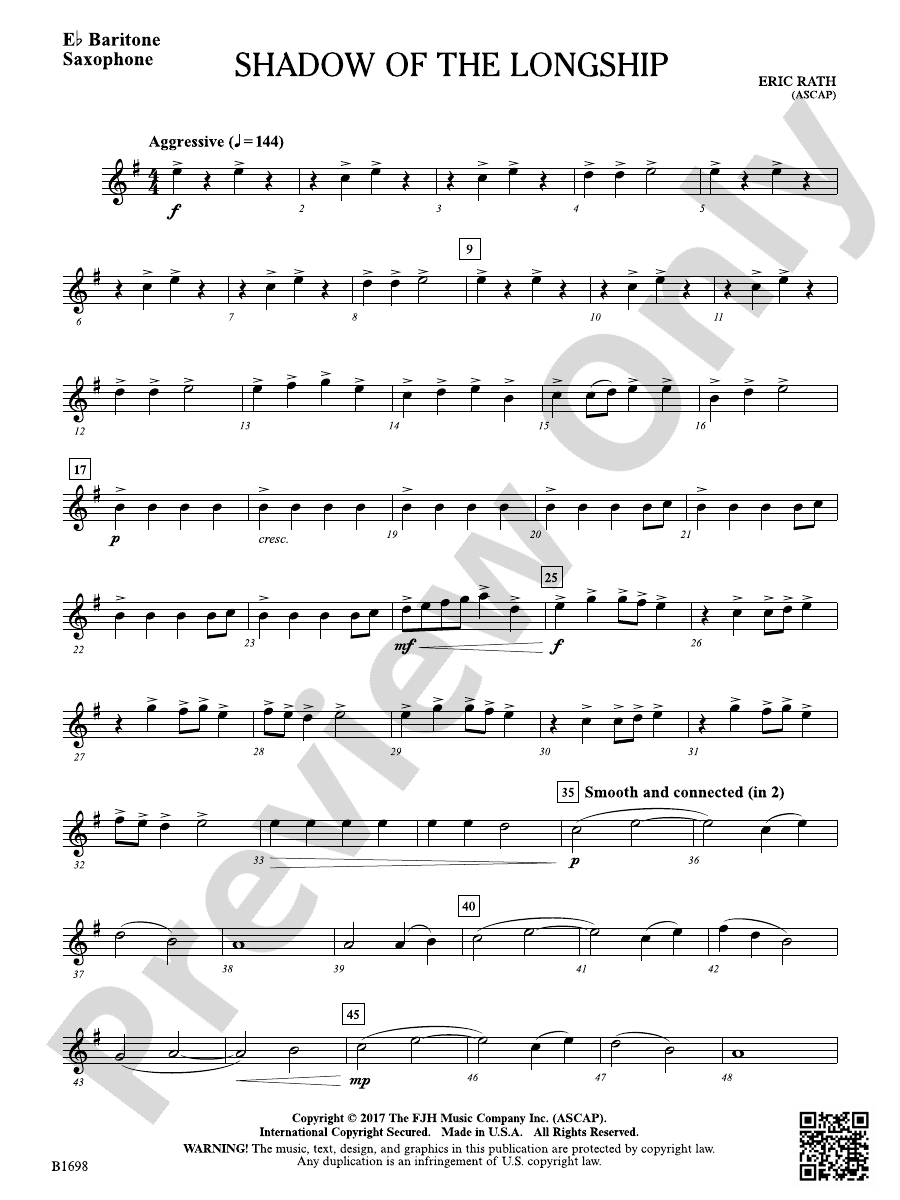 Shadow of the Longship: E-flat Baritone Saxophone: E-flat Baritone ...