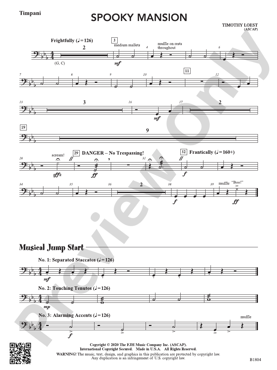 Spooky Mansion: Timpani: Timpani Part: Timothy Loest - Digital Sheet ...