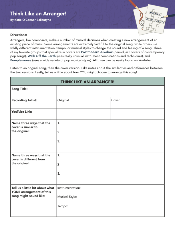 Thinking Like an Arranger