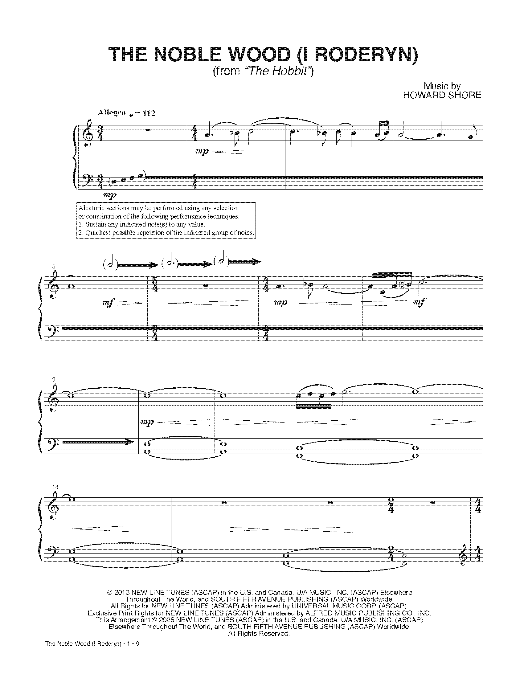 The Noble Wood (I Roderyn) Sheet Music