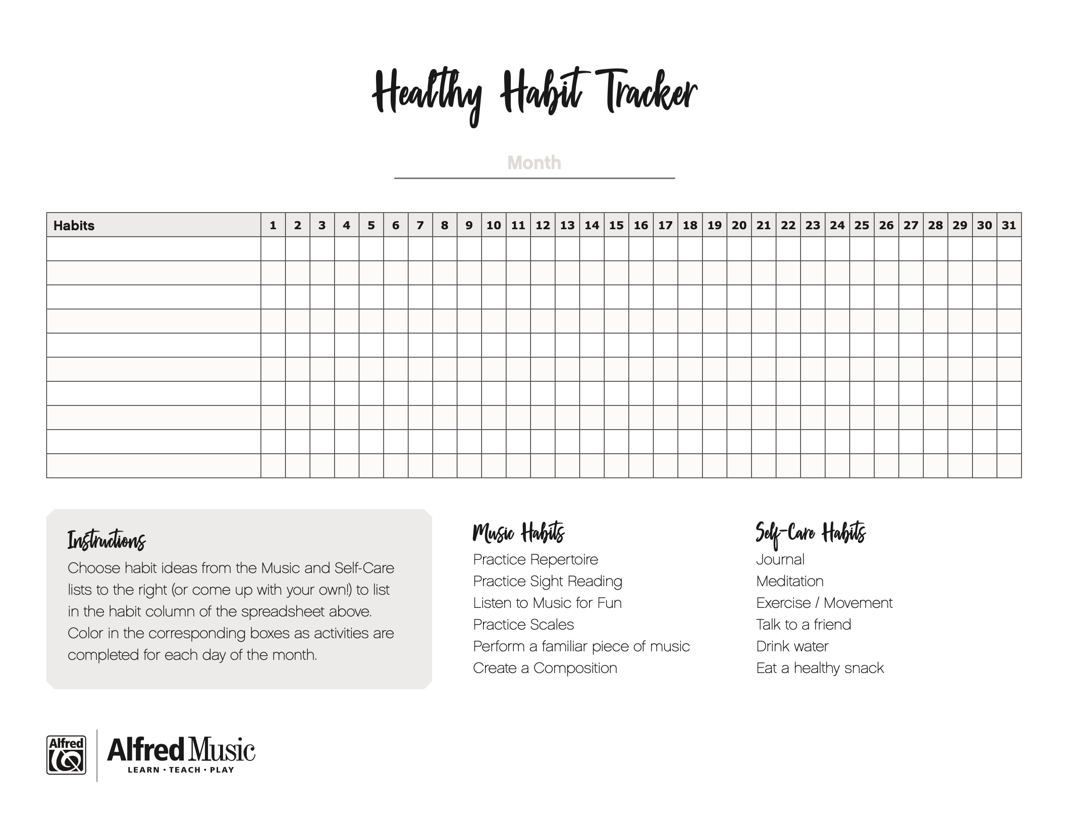 free-activity-healthy-habit-tracker