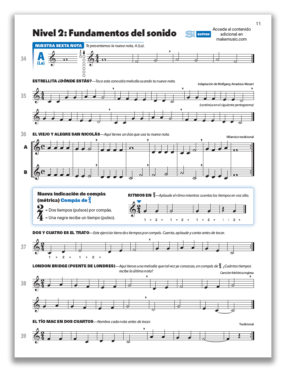 Sound Innovations Spanish Edition Page Sample