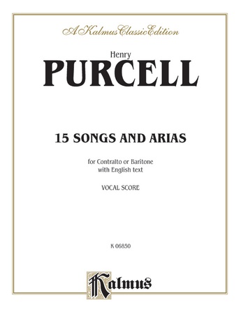 Purcell Fifteen Songs And Airs For Contralto Or Baritone From - 